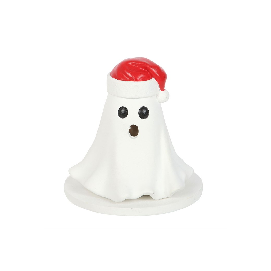 Ghost with Santa Hat Incense Cone Holder