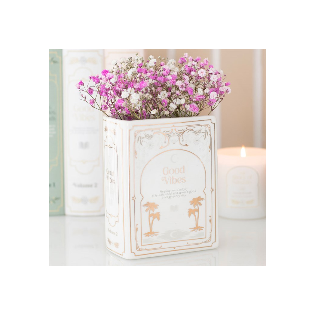White Book Shaped Vase
