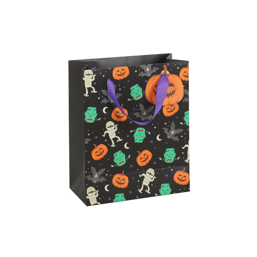 23cm Medium Monster Mash Print Gift Bag