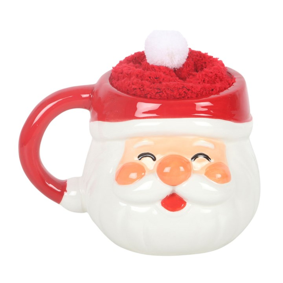 Jolly Santa Christmas Mug and Socks Set