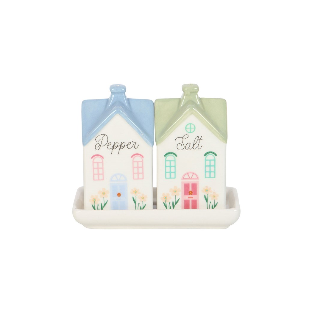 Pastel House Salt and Pepper Shakers