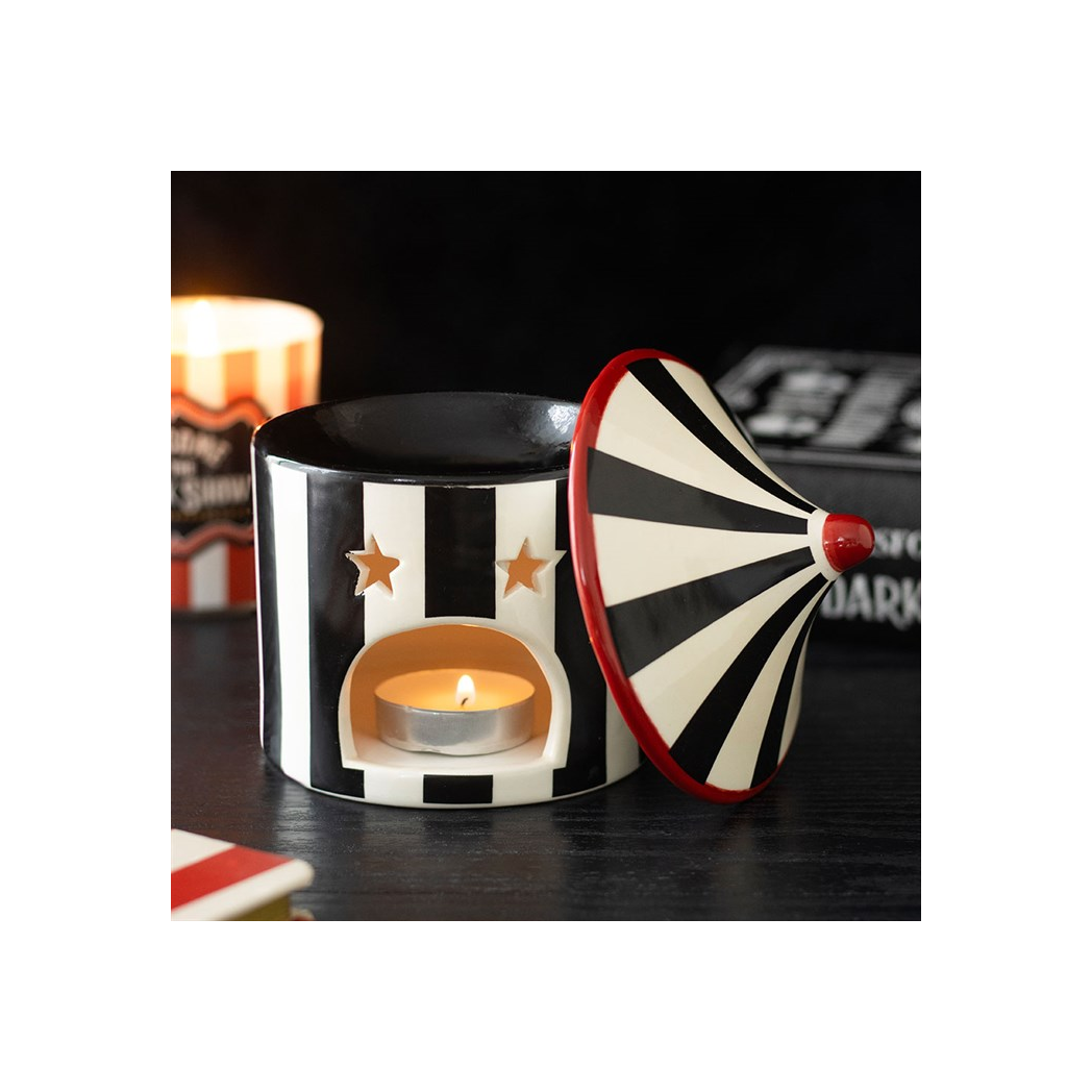 Black Striped Circus Tent Oil Burner