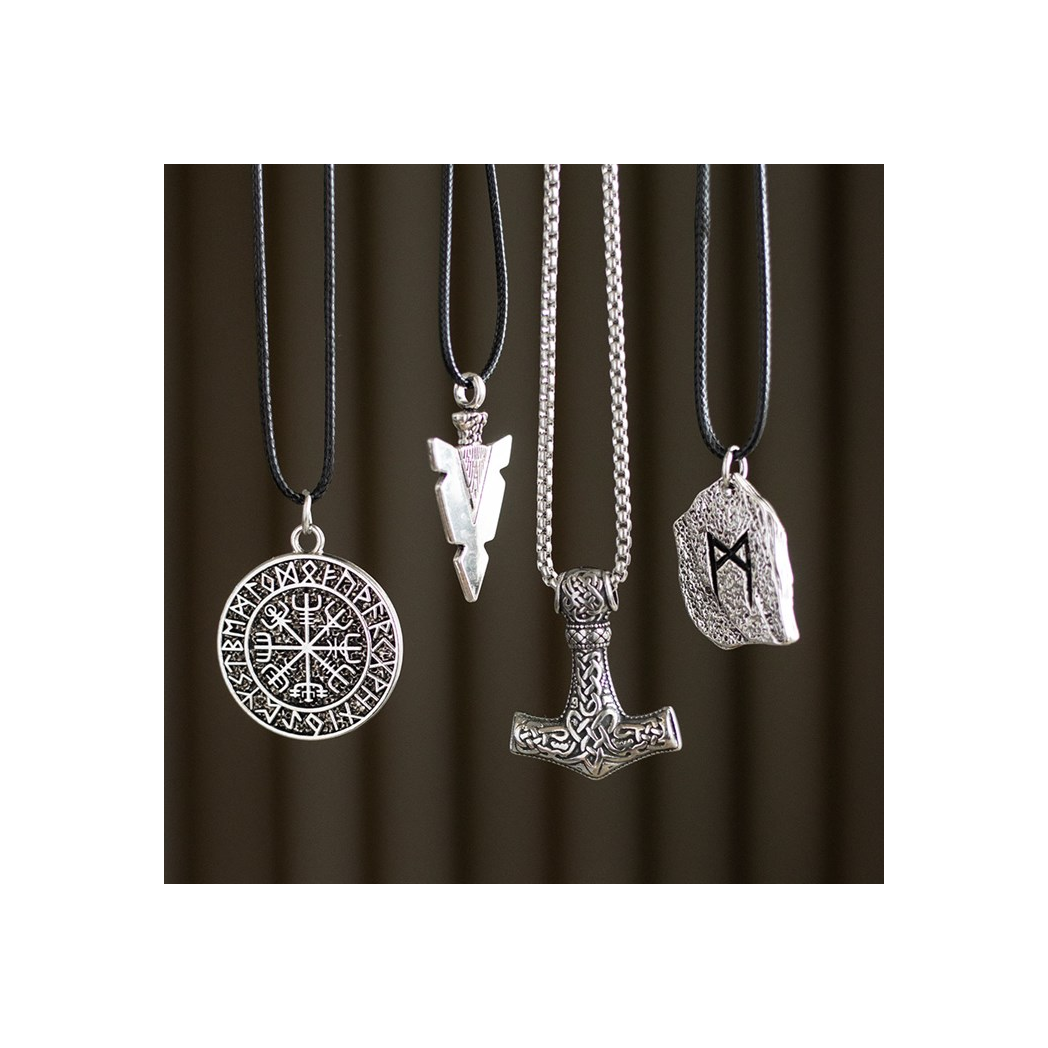 Vegvisir Viking Compass Viking Cord Necklace