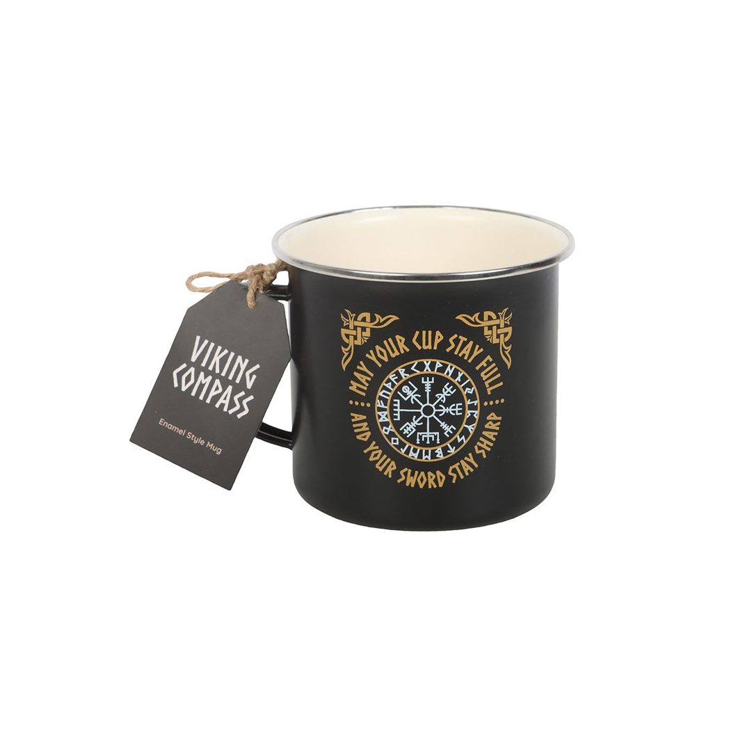 Viking Compass Enamel Mug