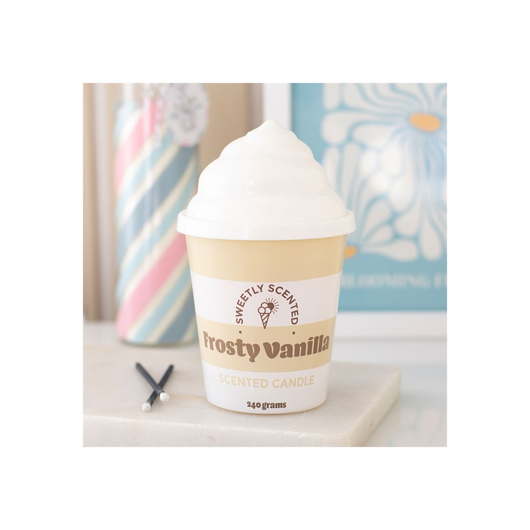 Frosty Vanilla Ice Cream Scented Candle