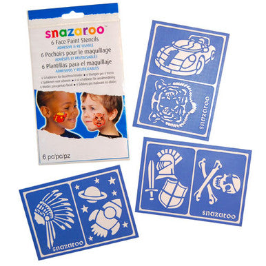 Snazaroo Boys 6 Face Paint Stencils