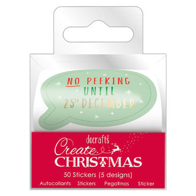 50 Christmas Sentiment Stickers
