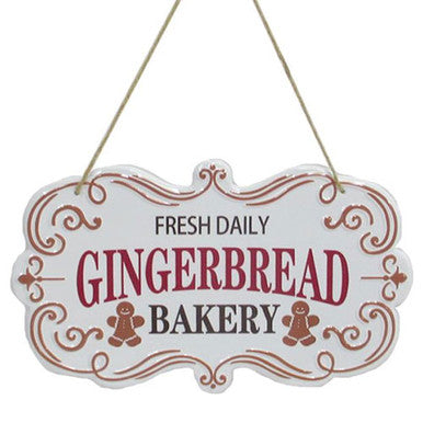 Gingerbread Metal Sign