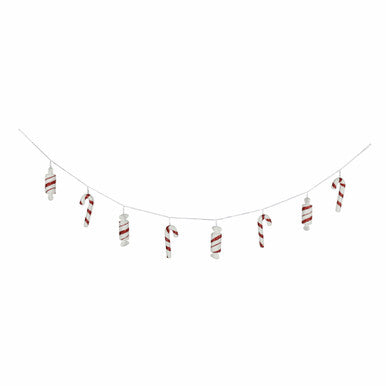 4ft Red & White Candy Garland