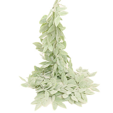 1.8m Sparkly Sage Leaf Garland