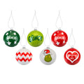 6 x 7.5cm Grinch Assorted Baubles