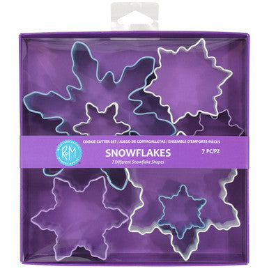 7 Snowflake Poly-Resin Coated Cookie Cutter Set