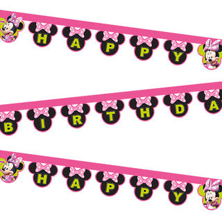 2m Minnie Mouse Happy Birthday Paper Banner