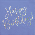 20 Happy Birthday Powder Navy Blue Napkins