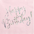 20 Happy Birthday Powder Pink Paper Napkins