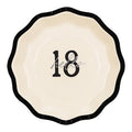 6 Black & Cream Birthday Hello Age Paper Plates