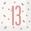 16 Rose Gold Glitz Age Paper Napkins