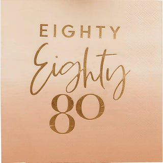 16 Gold Foiled Age Paper Napkins
