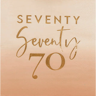 16 Gold Foiled Age Paper Napkins