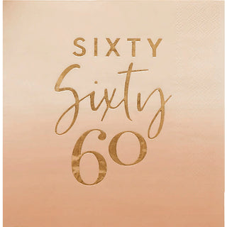 16 Gold Foiled Age Paper Napkins