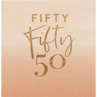 16 Gold Foiled Age Paper Napkins