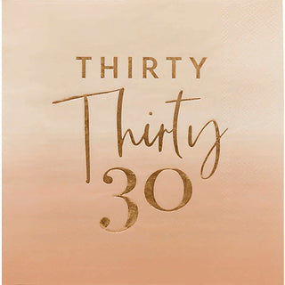 16 Gold Foiled Age Paper Napkins