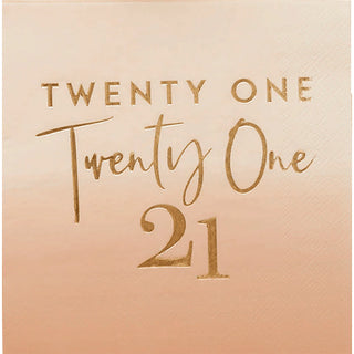16 Gold Foiled Age Paper Napkins
