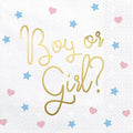 20 Boy Or Girl Foil Stamped Paper Napkins