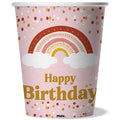 8 Boho Birthday Maverick Paper Cups