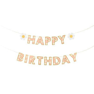 2m Daisy Happy Birthday Paper Banner
