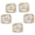 25 Geo Floral Drinks Tokens