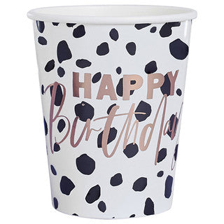 10 Happy Birthday Dalmatian Paper Cups