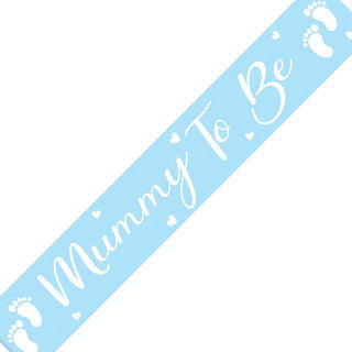 Mummy To Be Footprints Blue Sash