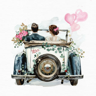 20 Journey Into Happiness Wedding Paper Napkins