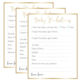 8 Ready to Pop Baby Predictions Game Sheets