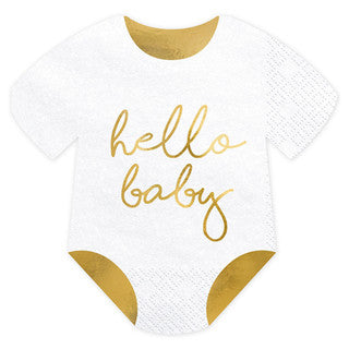 20 Hello Baby Romper Paper Napkins