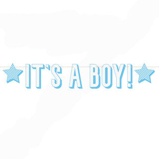 It's A Boy Letter Paper Banner