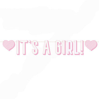 It's A Girl Letter Paper Banner
