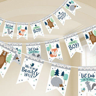 4.57m Bear-ly Wait Pennant Paper Banner
