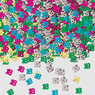 Age 18 Multi Colour Metallic Confetti