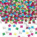 Age 21 Multi Colour Metallic Confetti
