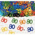 Age 80 Multi Colour Metallic Confetti