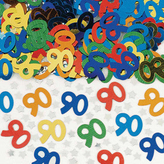 Age 90 Multi Colour Metallic Confetti