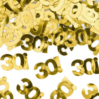 Age 30 Gold Metallic Confetti
