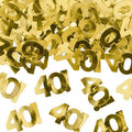 Age 40 Gold Metallic Confetti