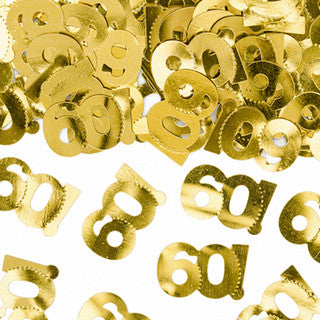 Age 60 Gold Metallic Confetti
