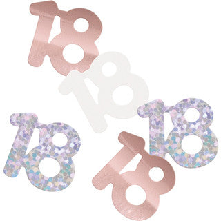 Age 18 Rose Gold Glitz Foil Confetti