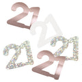 Age 21 Rose Gold Glitz Foil Confetti