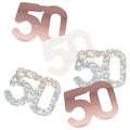 Age 50 Rose Gold Glitz Foil Confetti