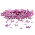 Age 21 Pink Mini Stars Metallic Confetti